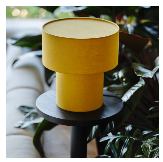 STOCKHOLM 2025 Table lamp, yellow/textile, 35 cm