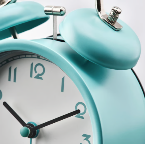 "PLIRA Alarm clock, turquoise, 10 cm"