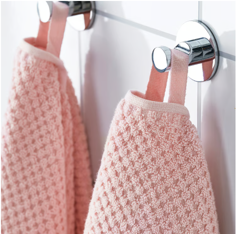 GULVIAL Bath towel, pale pink, & yellow 70x140 cm
