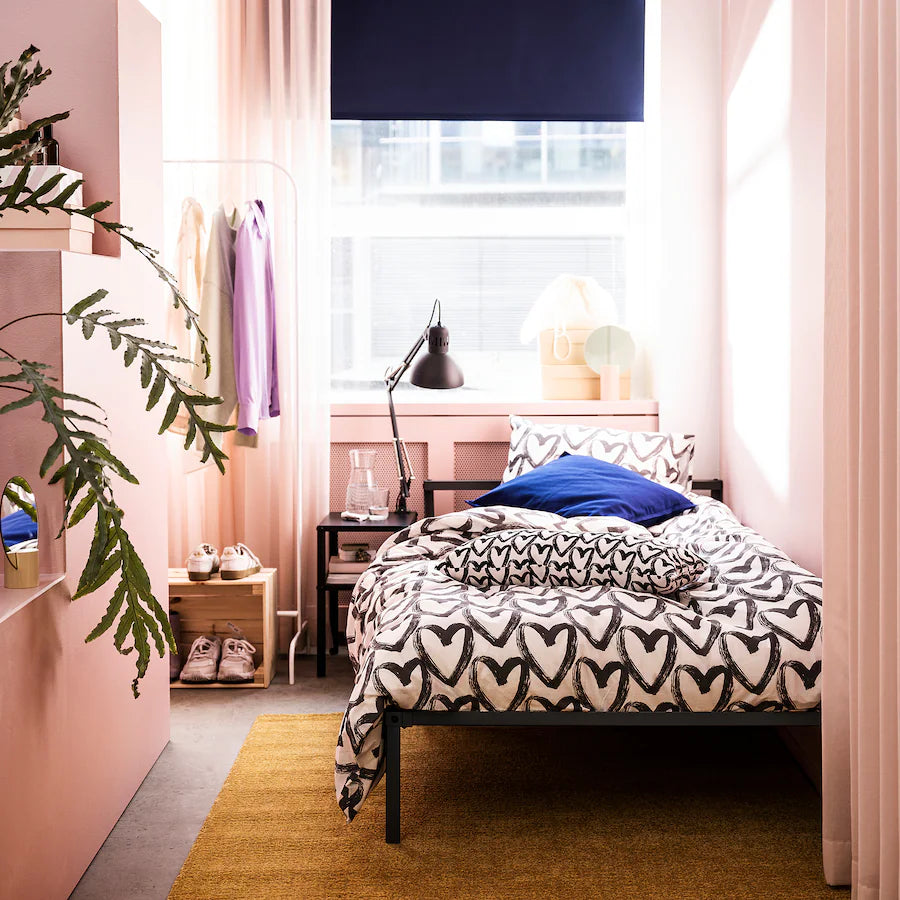 IKEA GRIMSBU Bed frame, grey, 90x200 cm