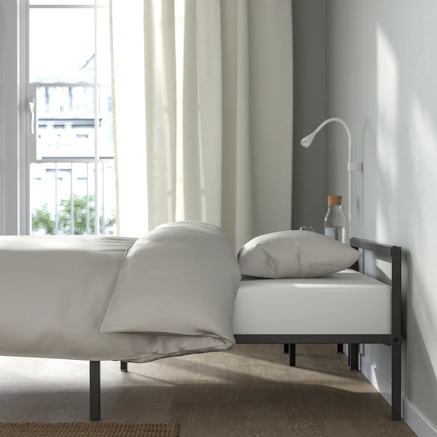 IKEA GRIMSBU Bed frame, grey, 90x200 cm