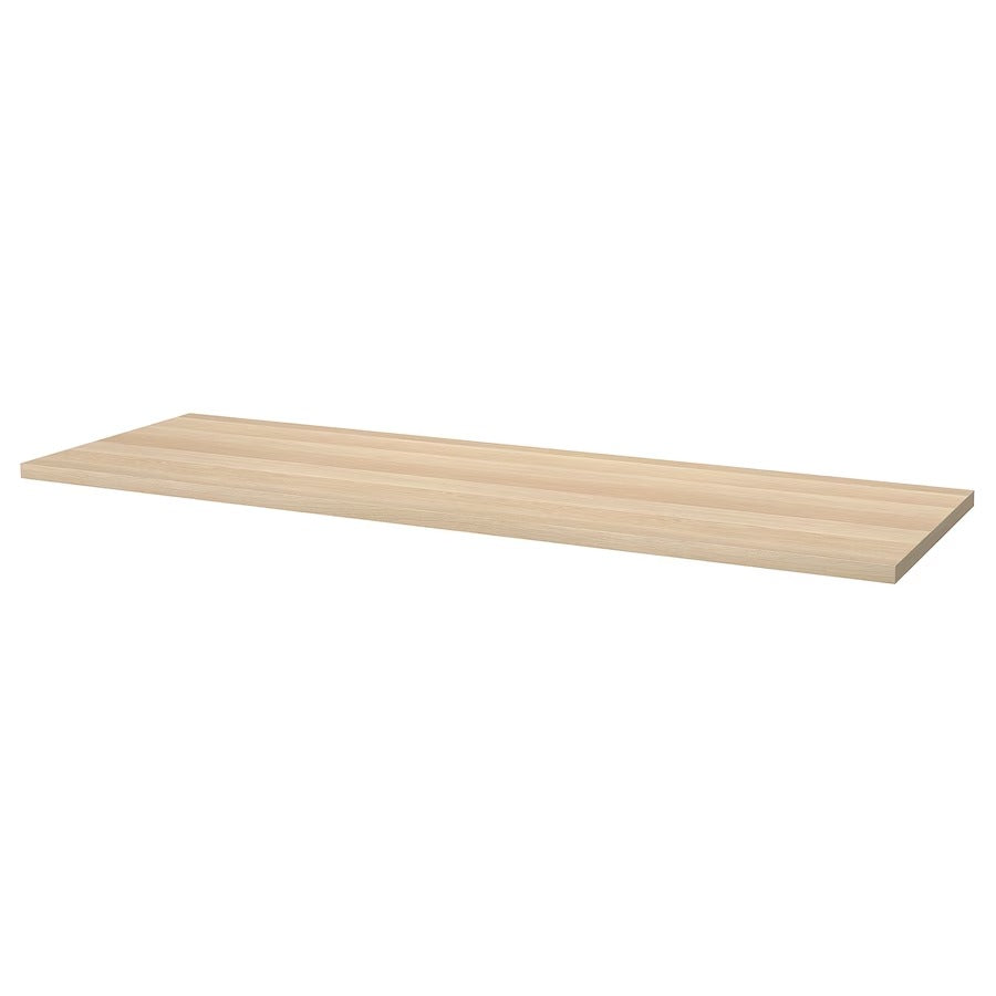 IKEA KARLBY / ALEX Desk, oak/veneer,white, 246x63.5 cm