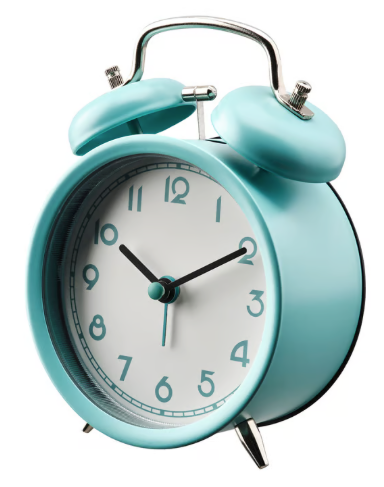 "PLIRA Alarm clock, turquoise, 10 cm"