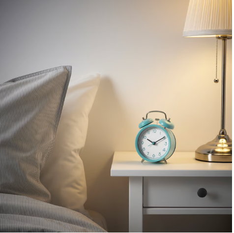 "PLIRA Alarm clock, turquoise, 10 cm"