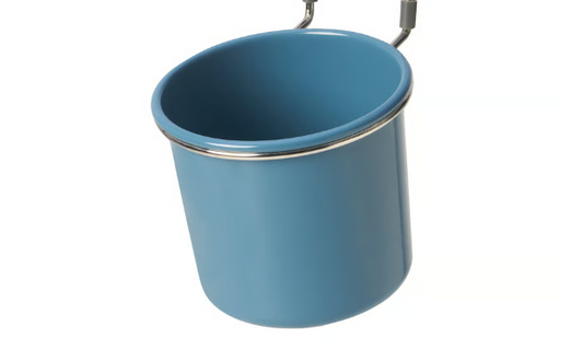 HULTARPContainer, blue/nickel-plated, 14x16 cm