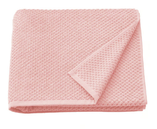 GULVIAL Bath towel, pale pink, & yellow  70x140 cm