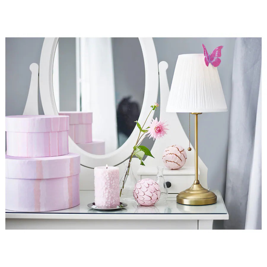 IKEA ÅRSTID Table lamp, brass/white