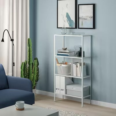 IKEA BAGGEBO Shelving unit, metal/white, 60x25x116 cm
