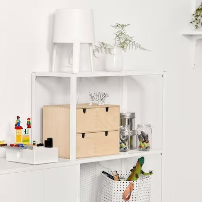 IKEA BAGGEBO Shelving unit, metal/white, 60x25x116 cm