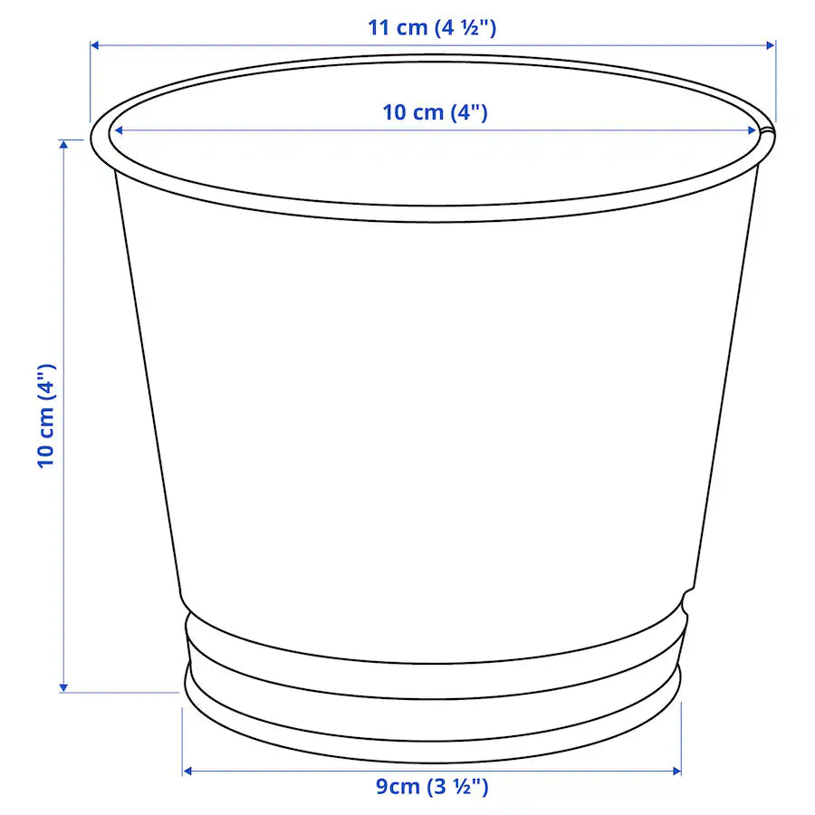 IKEA BINTJE Plant pot, galvanised, 9 cm
