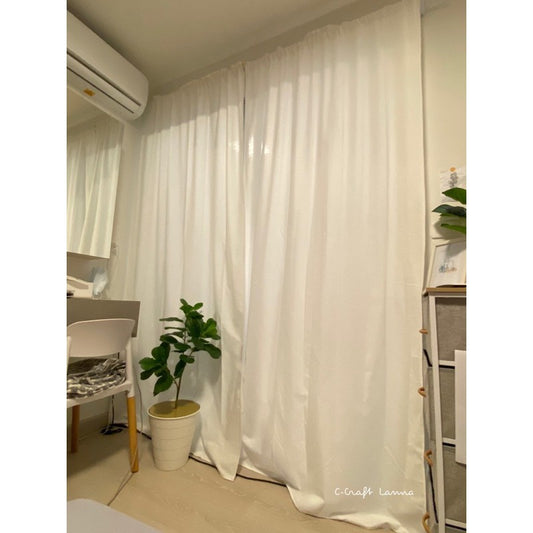 Curtains with tie-backs, 1 pair, white, 110x240 cm
