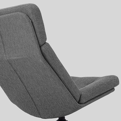 IKEA HAVBERG Swivel armchair, Lejde grey/black