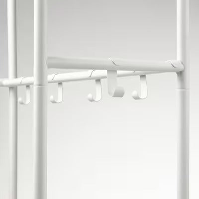 IKEA MACKAPÄR Coat rack with shoe storage unit, white, 78x32x200 cm