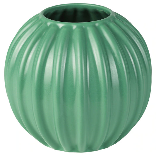SKOGSTUNDRAVase, green, 15 cm