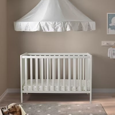 IKEA SUNDVIK Cot,mattress, white, 60x120 cm