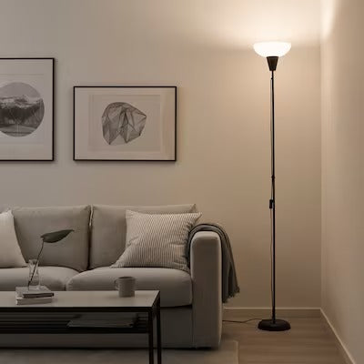 IKEA TÅGARP Floor uplighter, black/white