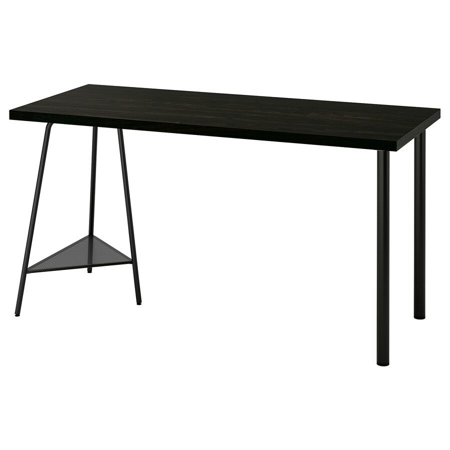 IKEA LINNMON / TILLSLAG Desk, black-brown/black, 100x60 cm