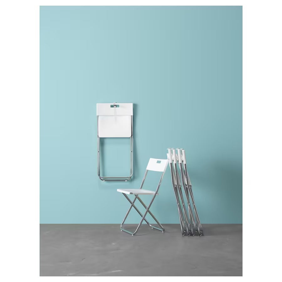IKEA GUNDE Folding chair, white
