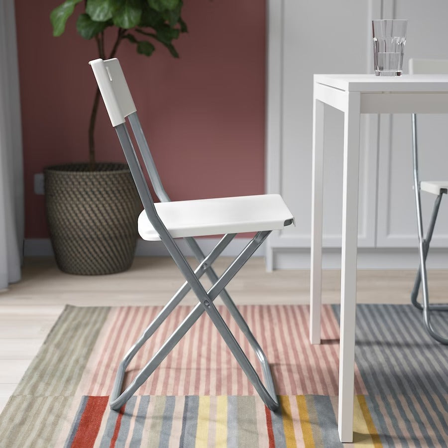 IKEA GUNDE Folding chair, white