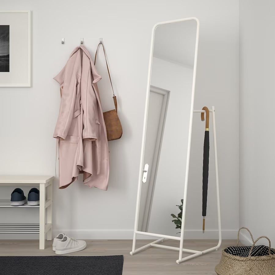 IKEA KNAPPER Standing mirror, white, 48x160 cm
