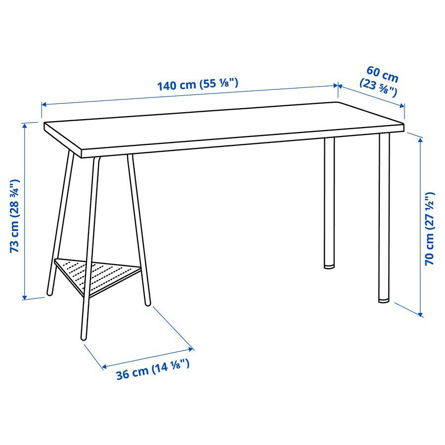 IKEA LINNMON / TILLSLAG Desk, black-brown/black, 100x60 cm