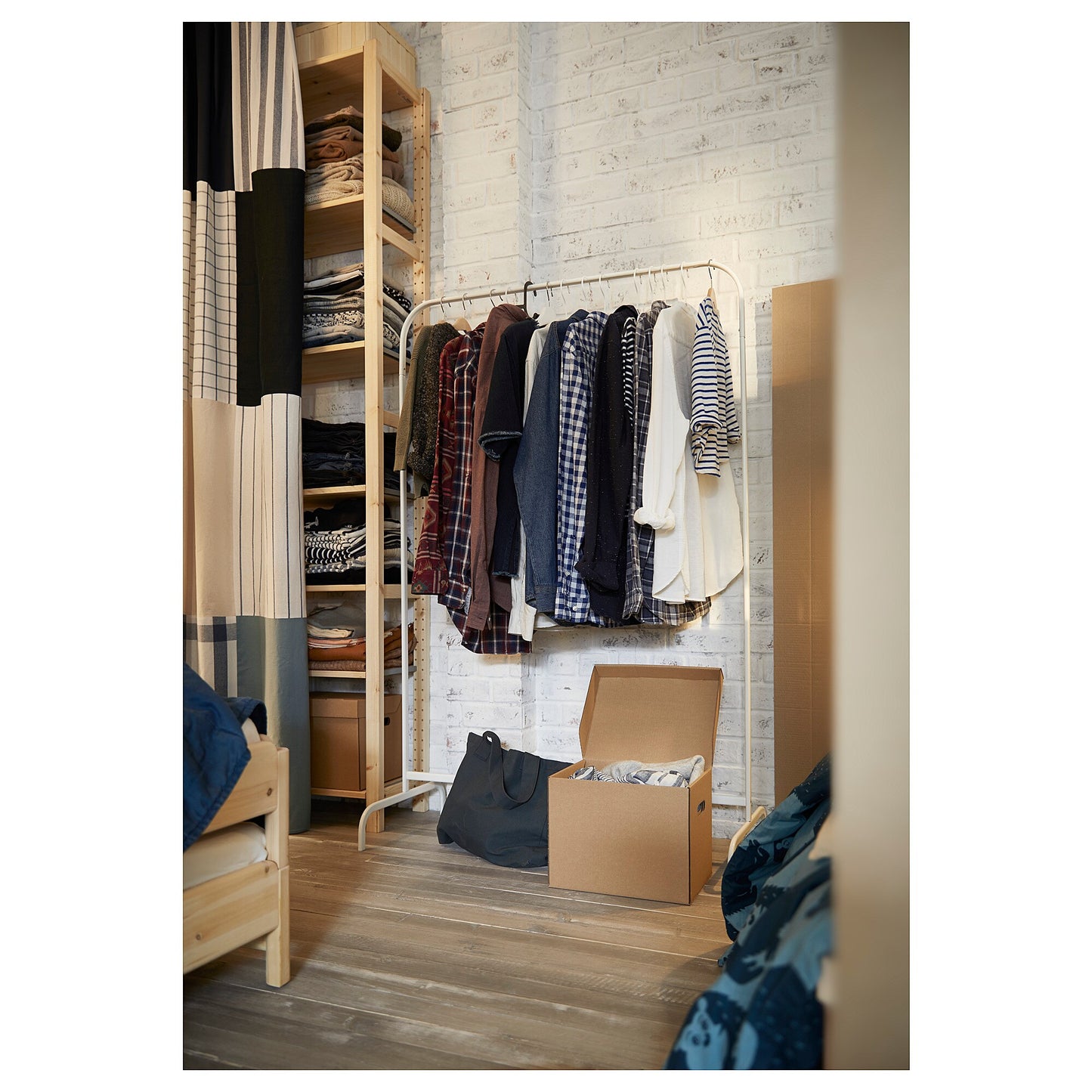 IKEA MULIG Clothes rack, white, 99x152 cm