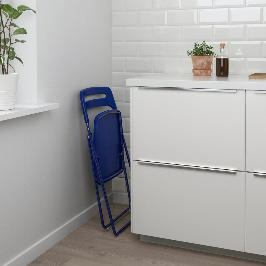 IKEA NISSE Folding chair, blue