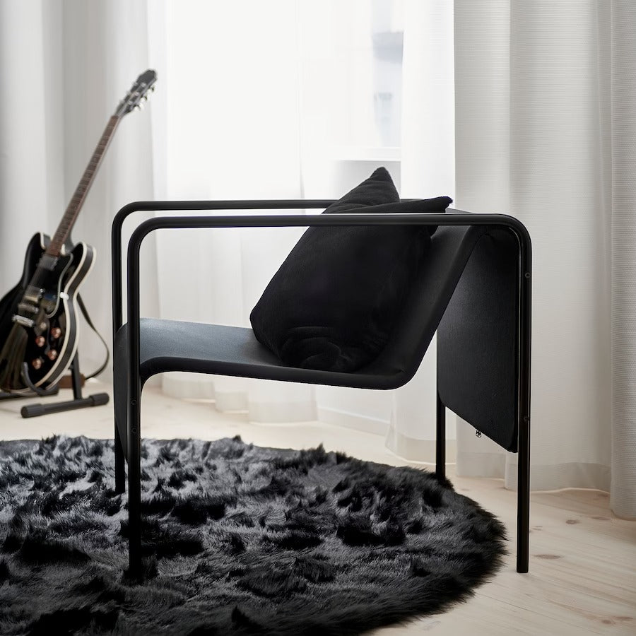 IKEA OBEGRÄNSAD Rug, black, 180 cm carpet