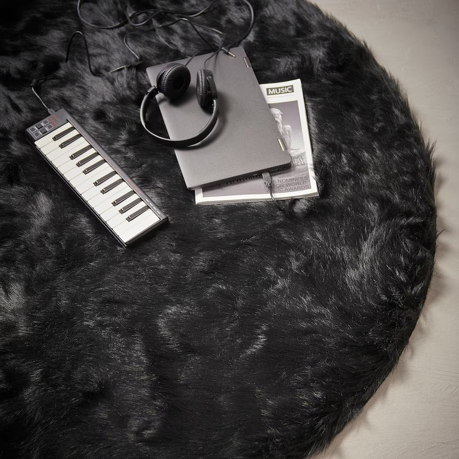IKEA OBEGRÄNSAD Rug, black, 180 cm carpet