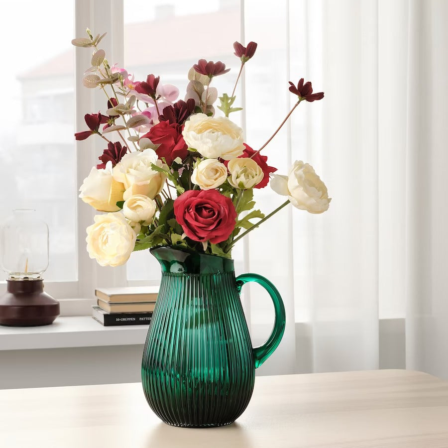 IKEA SÄLLSKAPLIG Jug, patterned/green, 2 l