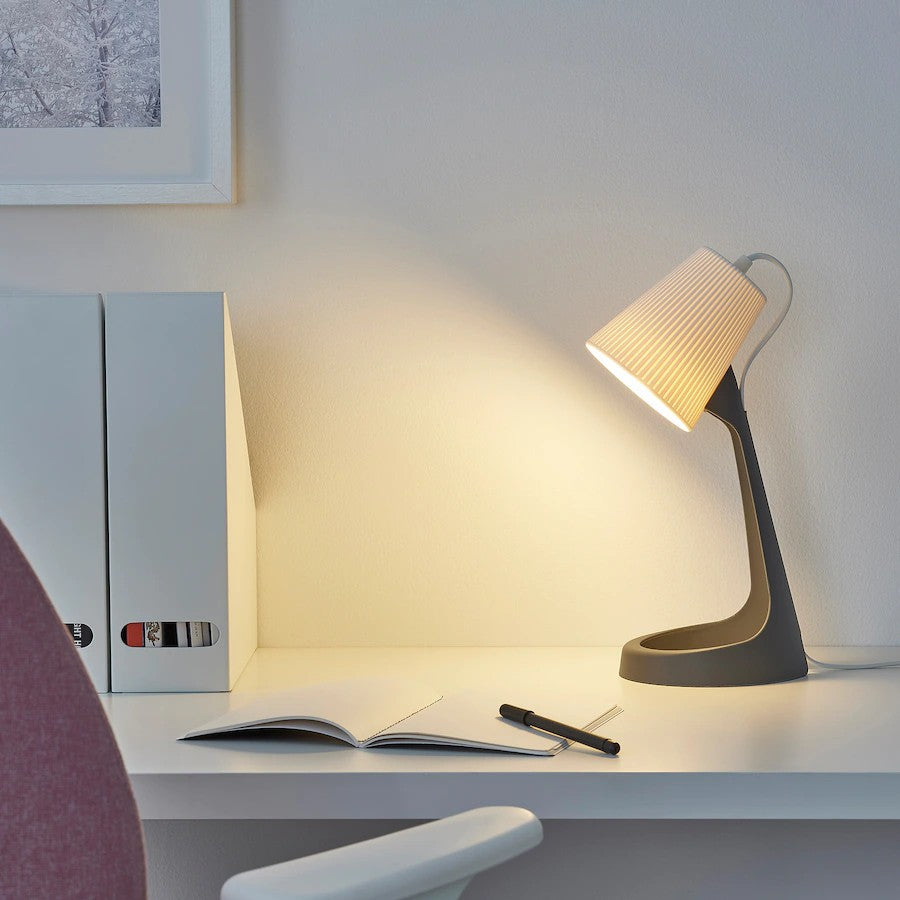 IKEA SVALLET Work lamp, dark grey/white