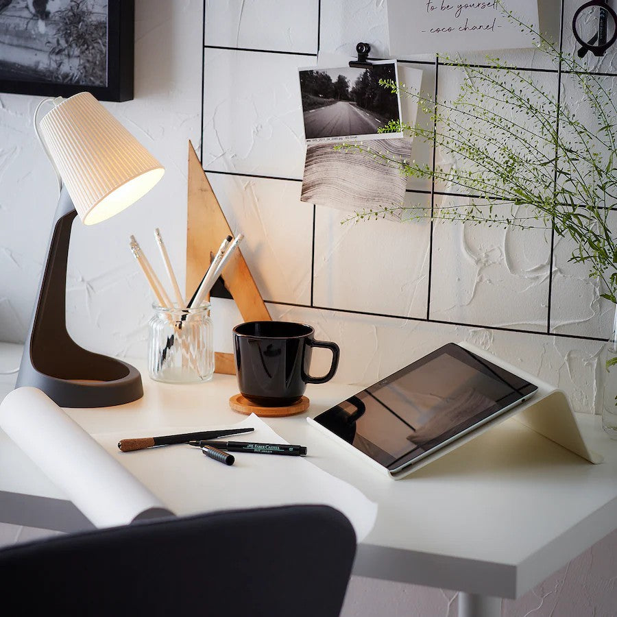IKEA SVALLET Work lamp, dark grey/white