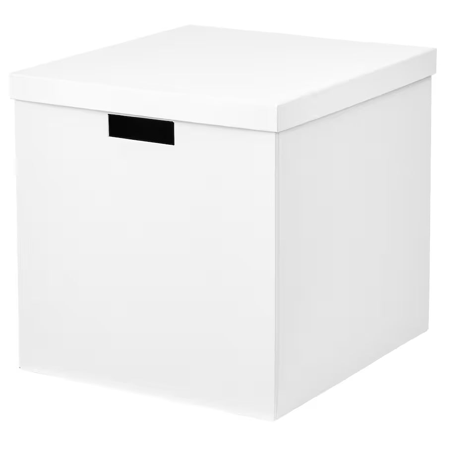 IKEA Storage box with lid, white, 32x35x32 cm